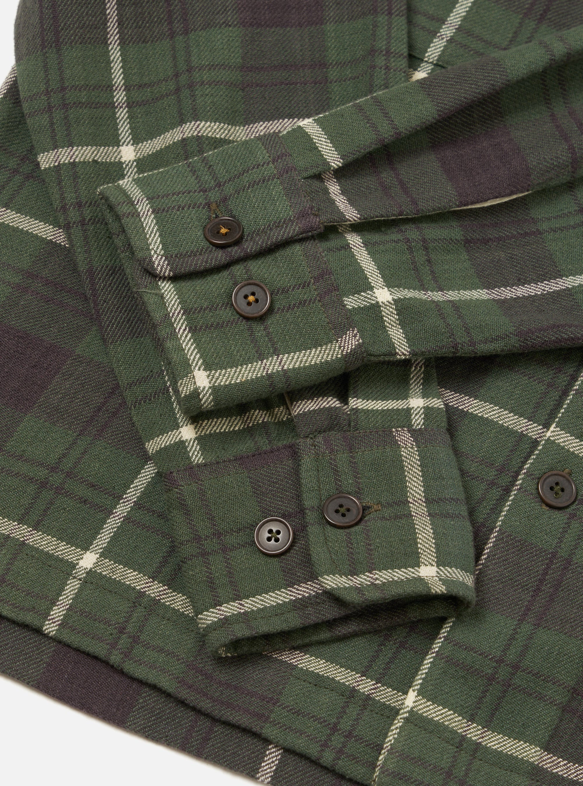 Olive Washed Check L/S Utility Shirt
