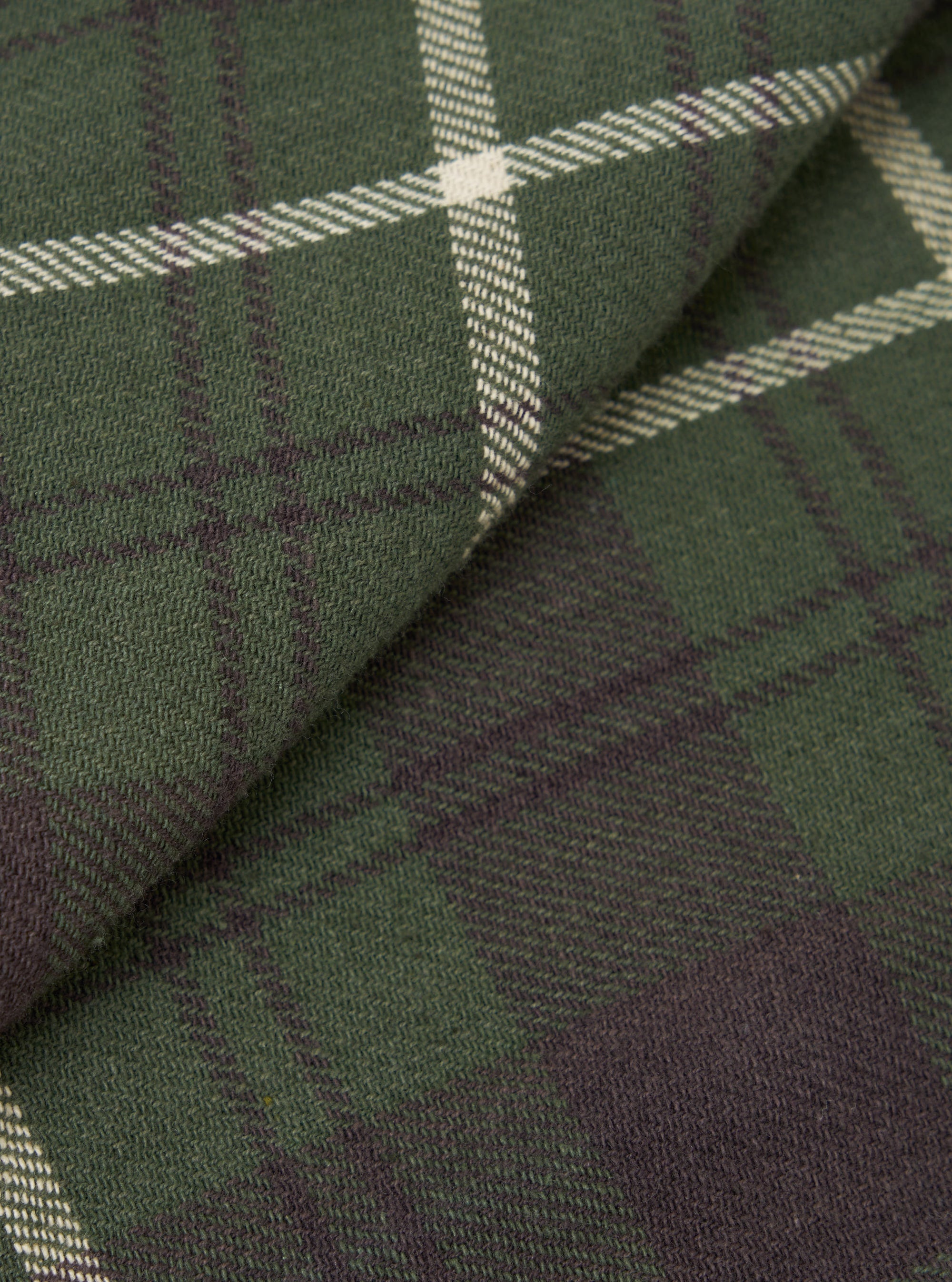 Olive Washed Check L/S Utility Shirt