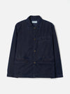 Navy Flock Chambray Warmus Jacket