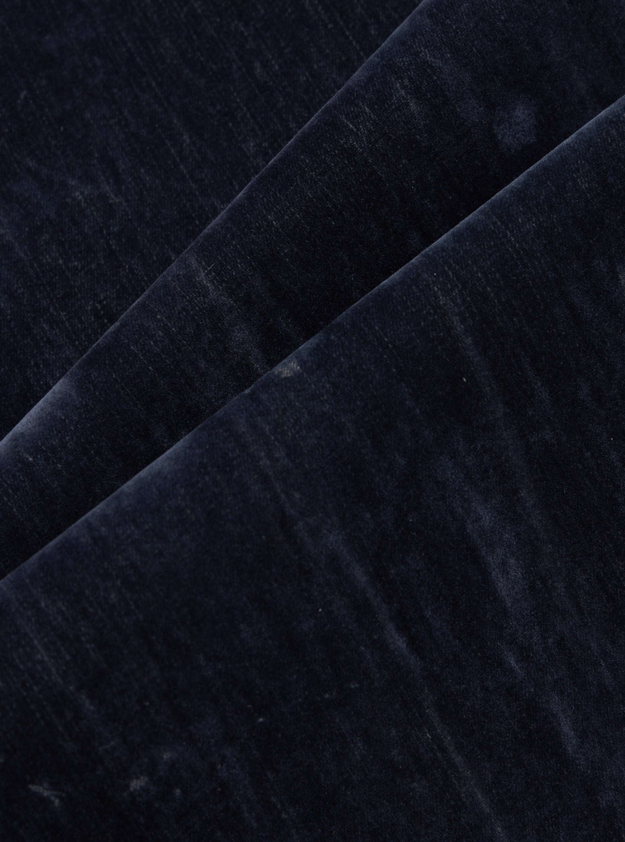Navy Flock Chambray Pleated Track Pant