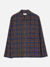 Navy/Brown Young Check Zip Shirt