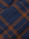 Navy/Brown Young Check Zip Shirt