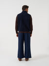 Navy Wool Herringbone Gillespie Pant