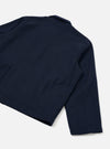 Navy Wool Herringbone Ives Jacket