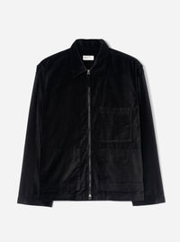 Black CPH Velvet Zip OS Shirt