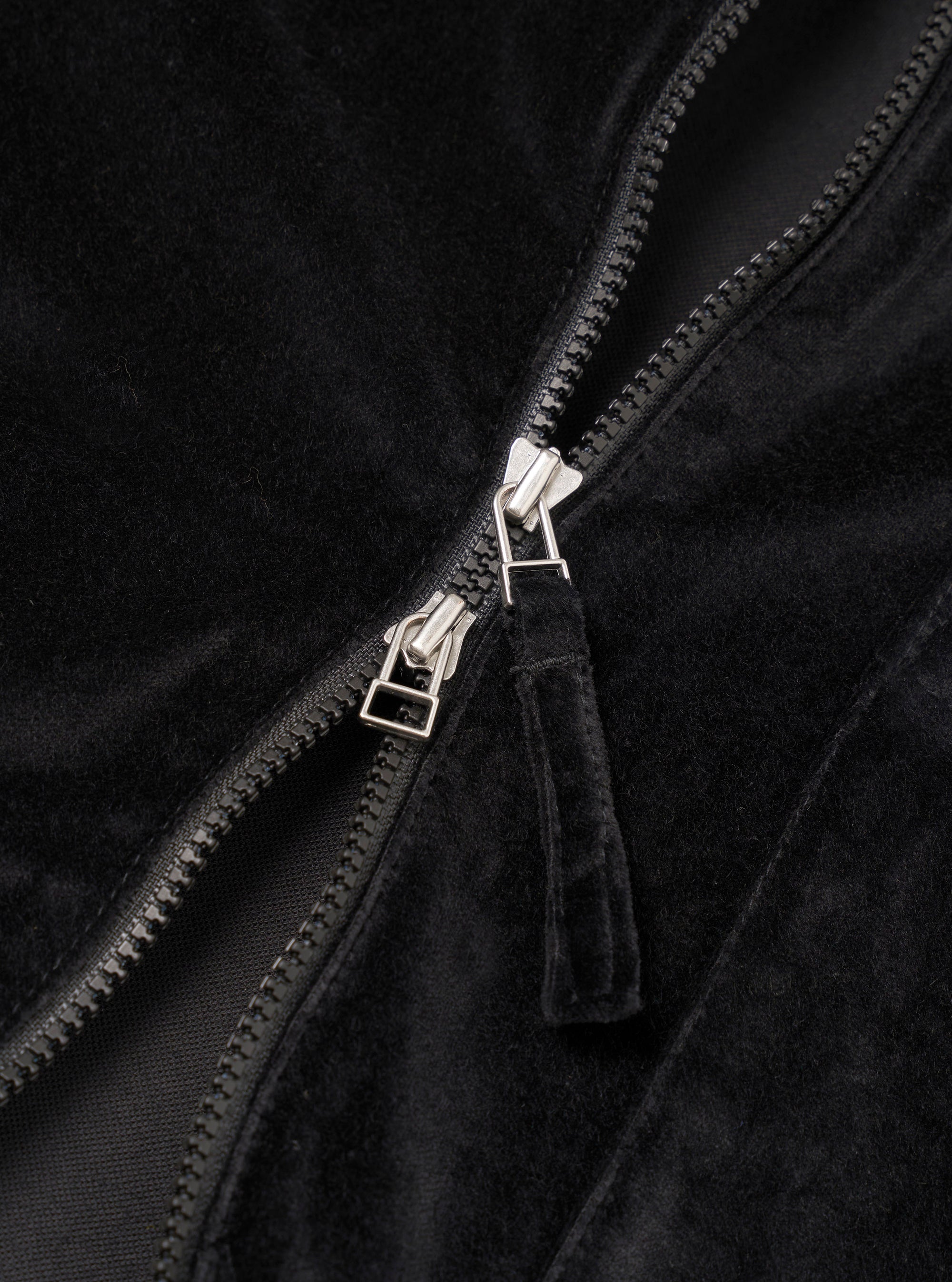 Black CPH Velvet Zip OS Shirt
