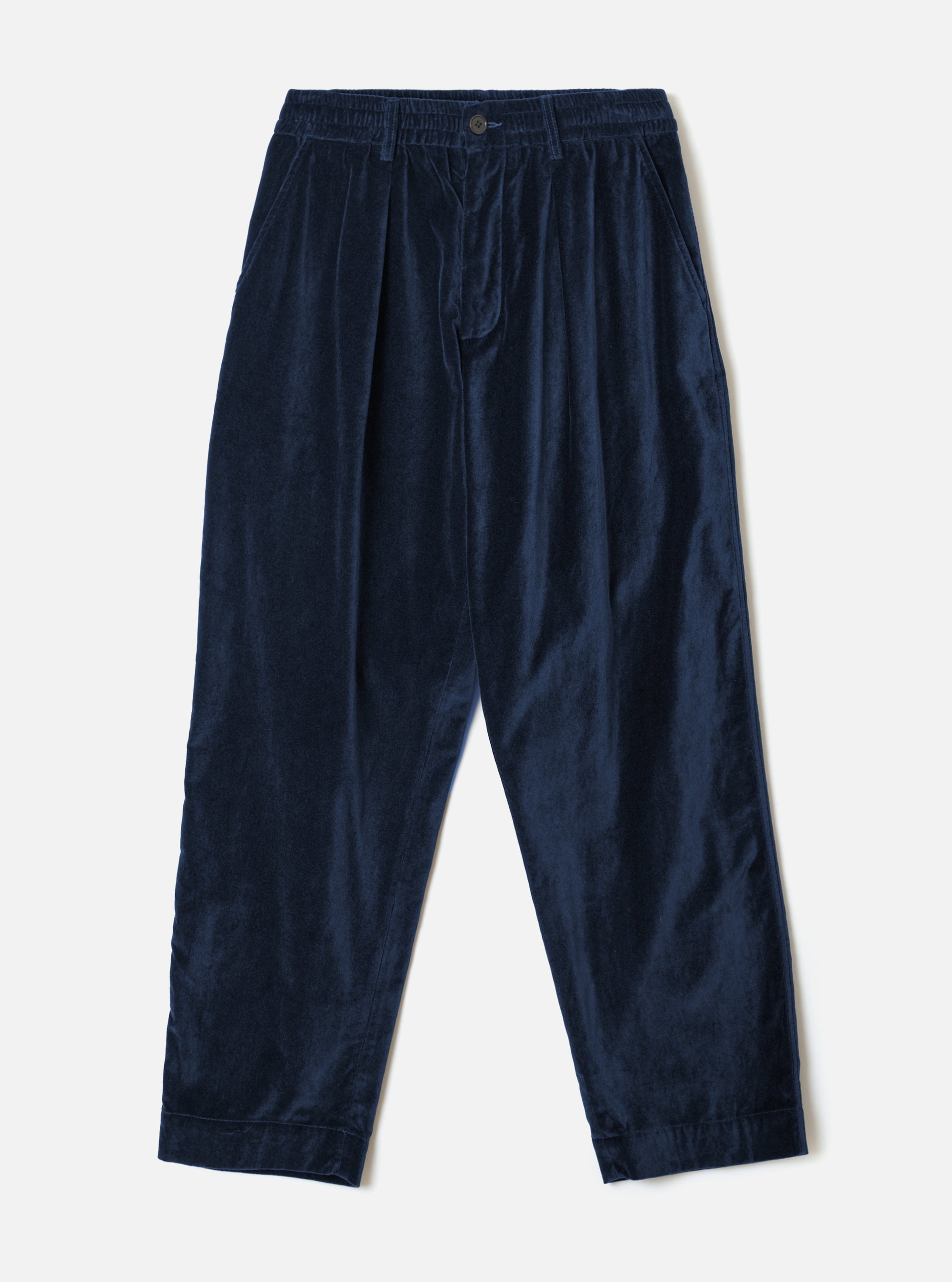 Navy CPH Velvet Oxford Pant