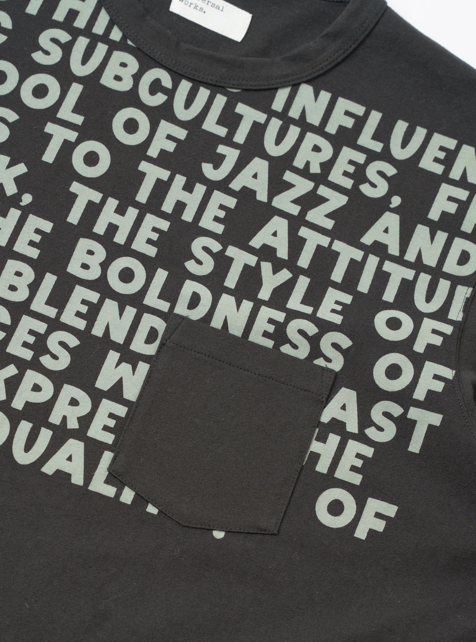 Black Single Jersey Jazz Cool Of Jazz Core Pocket Tee