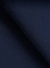 A macro swatch photograph showing the detailed fabric texture of the Universal Works Navy Brushback Sweat Cool Of Jazz Loose Sweatshirt. The close up highlights the deep navy blue tone and soft brushed cotton weave of the garment.