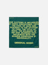 A square Forest Green Jazz/Beatniks Print Neckerchief laid flat against a neutral backdrop. Made from lightweight cotton, the neckerchief displays a prominent jazz-themed graphic text pattern.