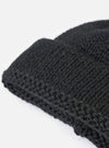 Black British Wool Short Watch Cap