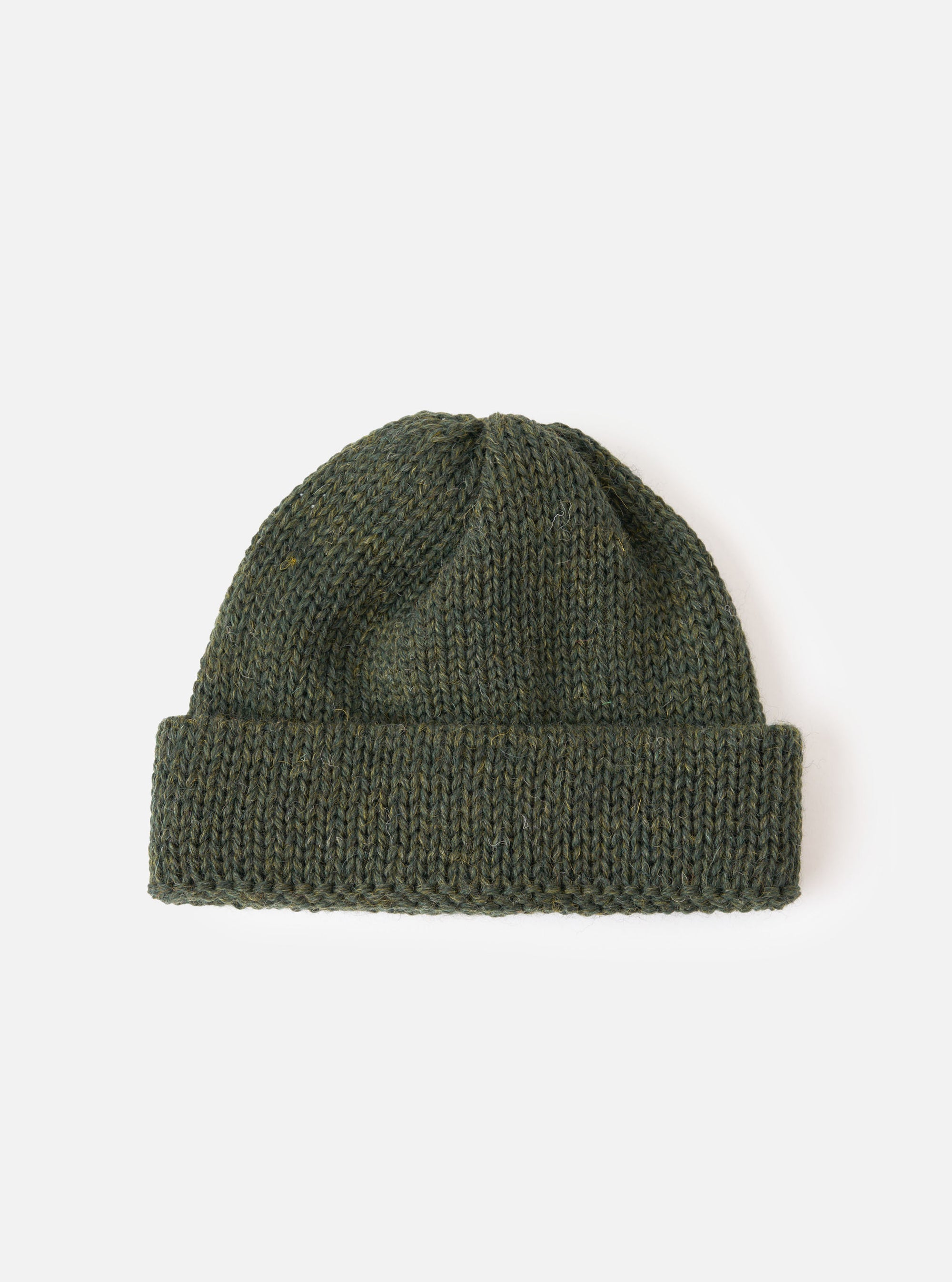 Olive British Wool Short Watch Cap