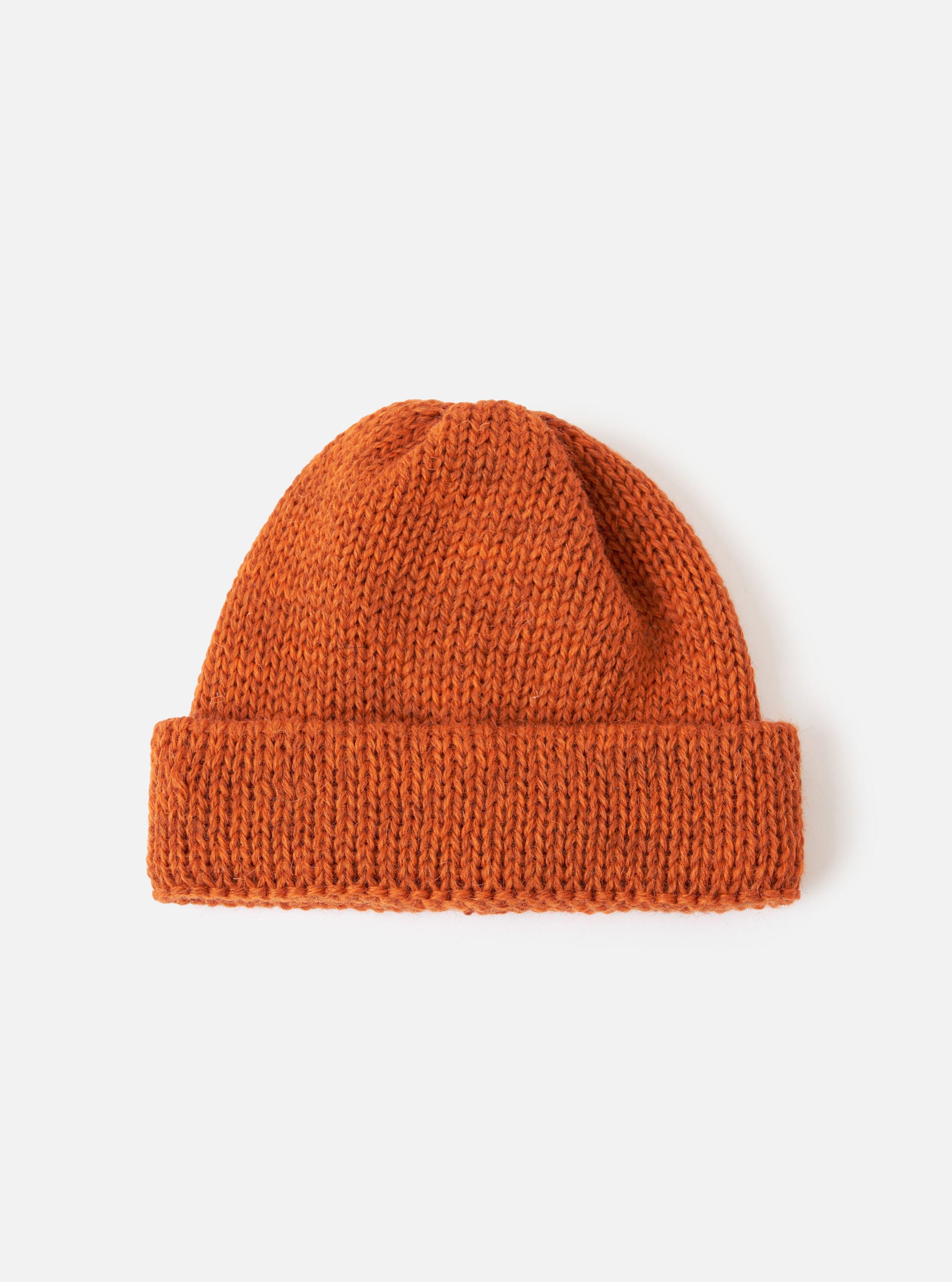 Orange British Wool Short Watch Cap