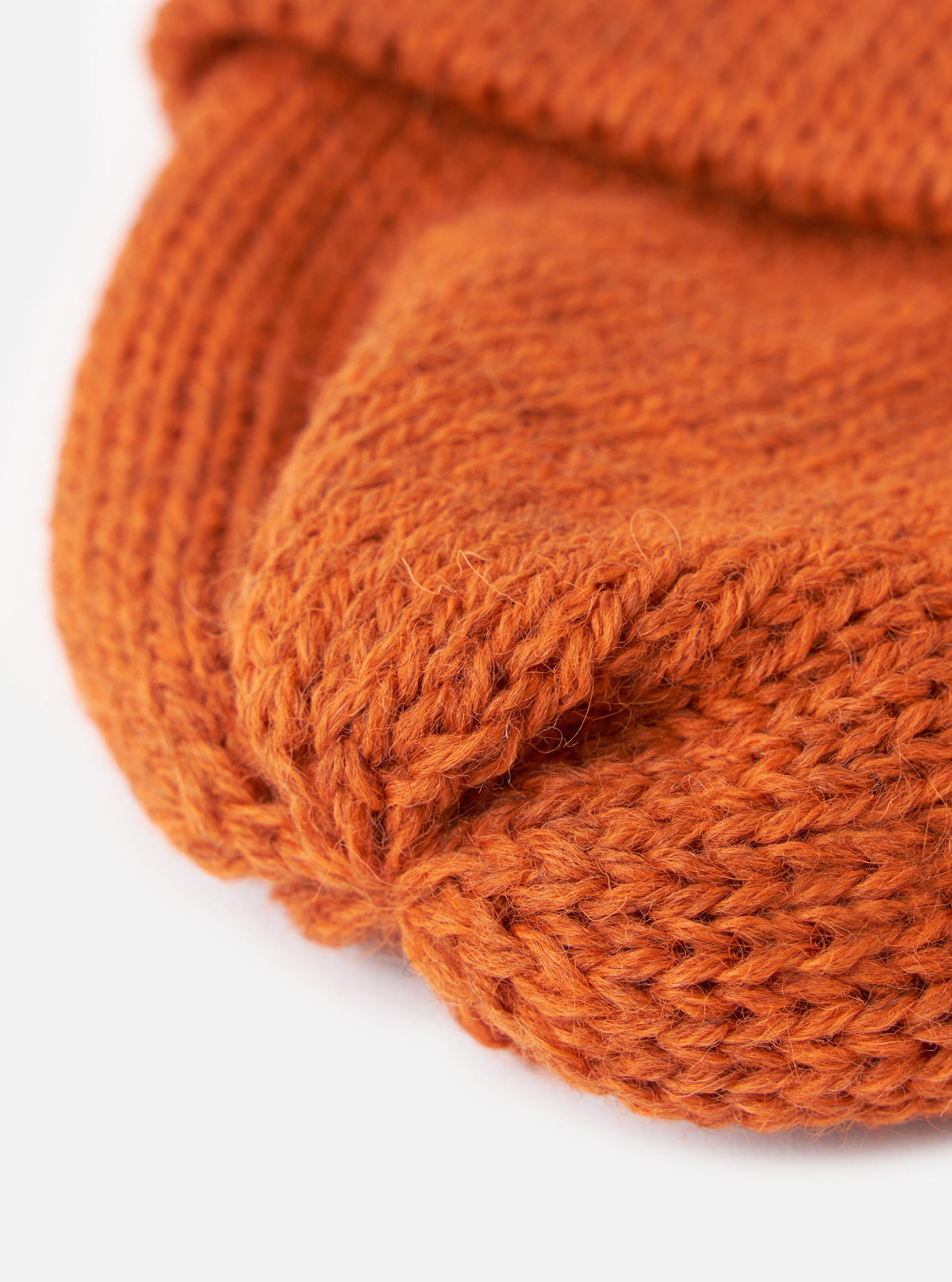 Orange British Wool Short Watch Cap