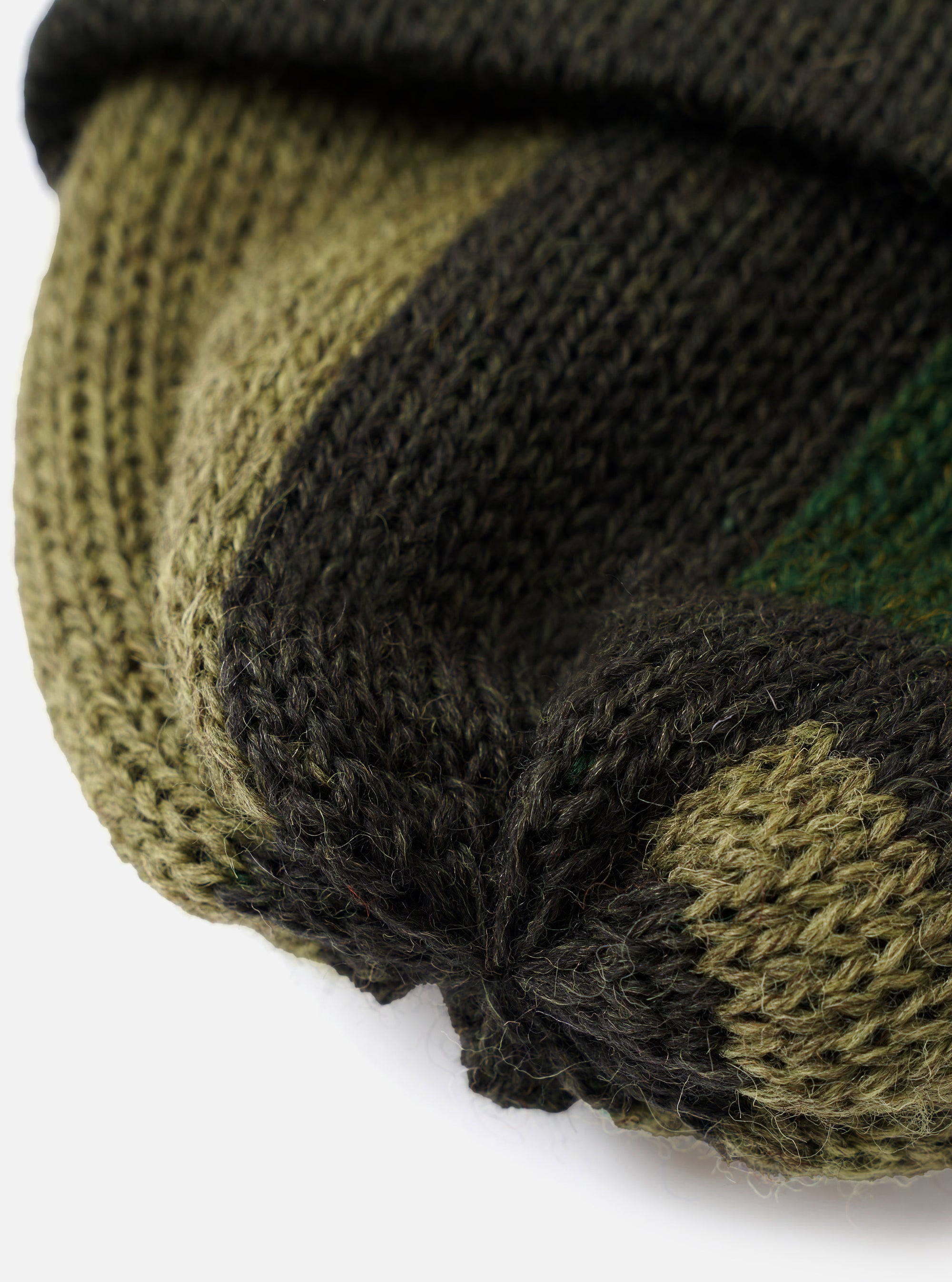 Olive British Wool Short Watch Cap
