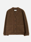 Brown Marl Wool Fleece Advance Cardigan