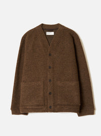 Brown Marl Wool Fleece Advance Cardigan