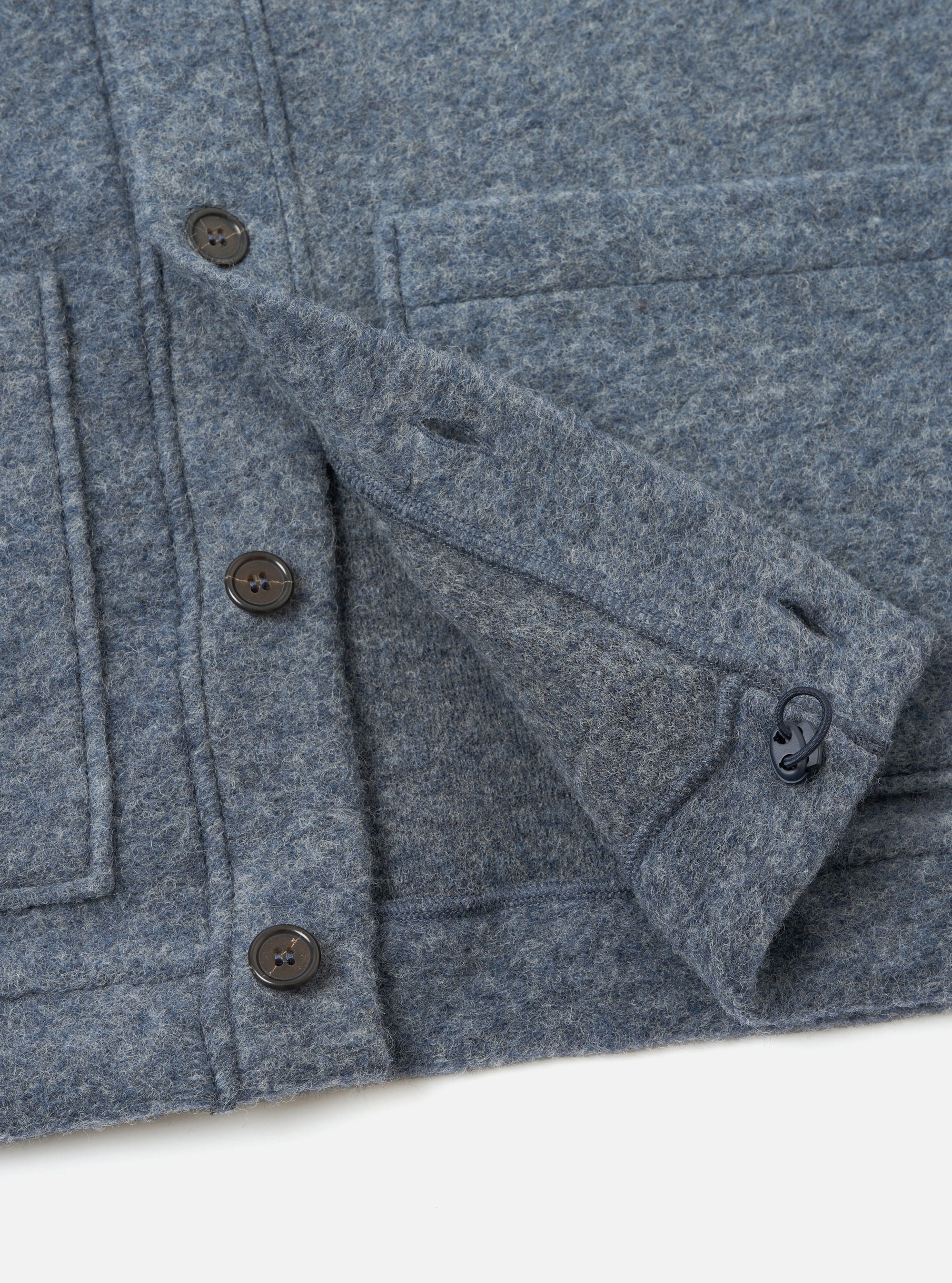 Slate Blue Wool Fleece Advance Cardigan