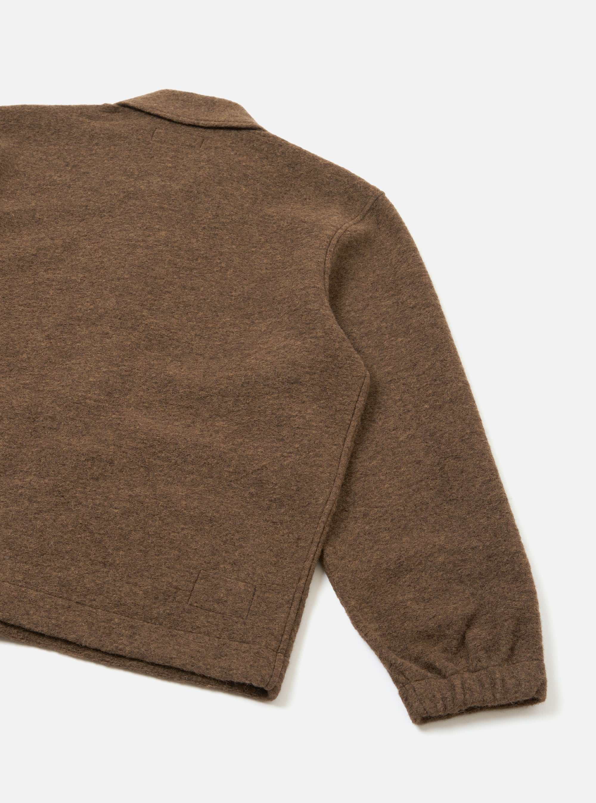 Brown Marl Wool Fleece Rams Jacket