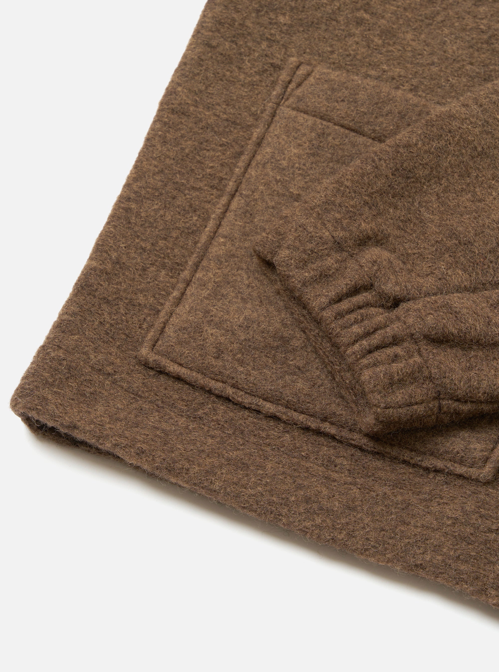 Brown Marl Wool Fleece Rams Jacket