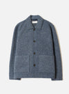 Slate Blue Wool Fleece Rams Jacket