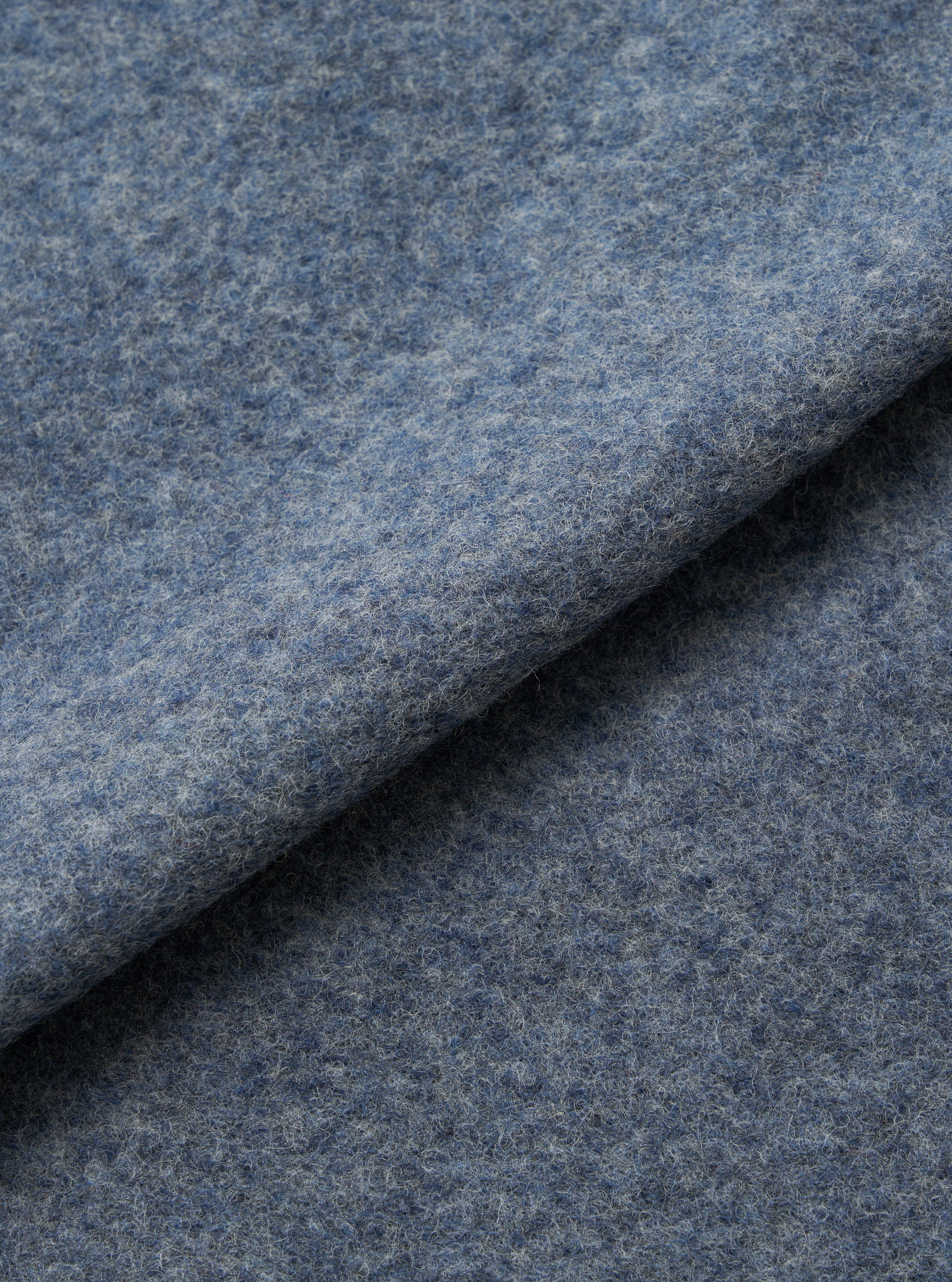 Slate Blue Wool Fleece Rams Jacket