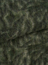 A close-up fabric swatch image of the Olive Snug Fleece Cardigan set against a plain light background, highlighting the distinct texture, soft fleecy knit structure, and subtle olive green color palette of the material.