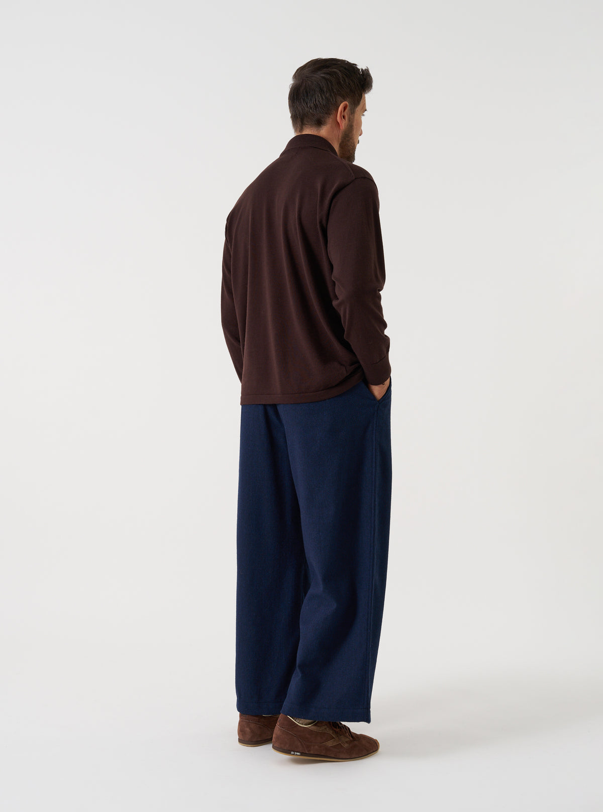 Expresso Merino L/S Pullover Knit Polo Shirt