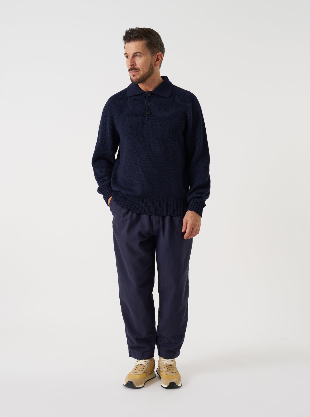 Navy Shetland Wild Curtis Sweater