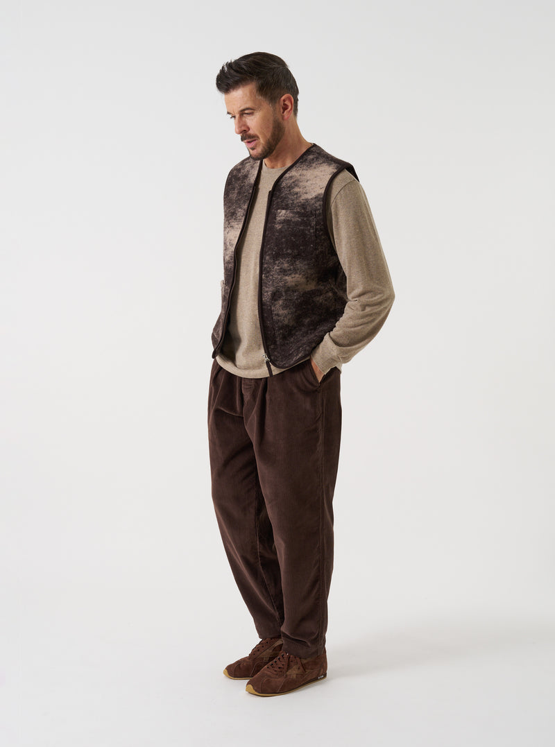 Cacao Cord Pleated Track Pant
