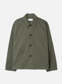 Olive Slub Sateen Ives Jacket