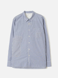 Navy Queens Cotton Patched Shirt