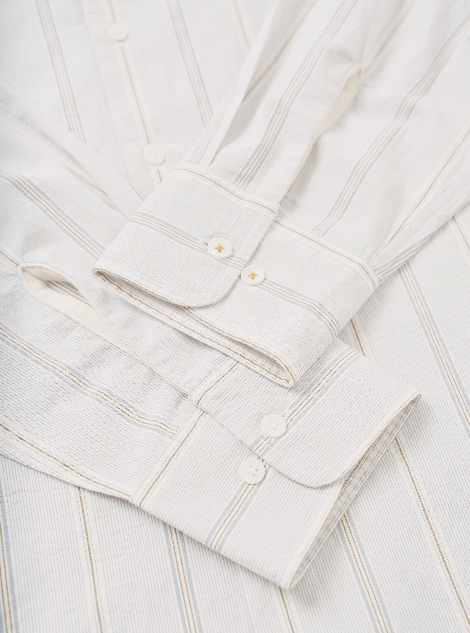 Dove Monk Organic Stripe Square Pocket Shirt
