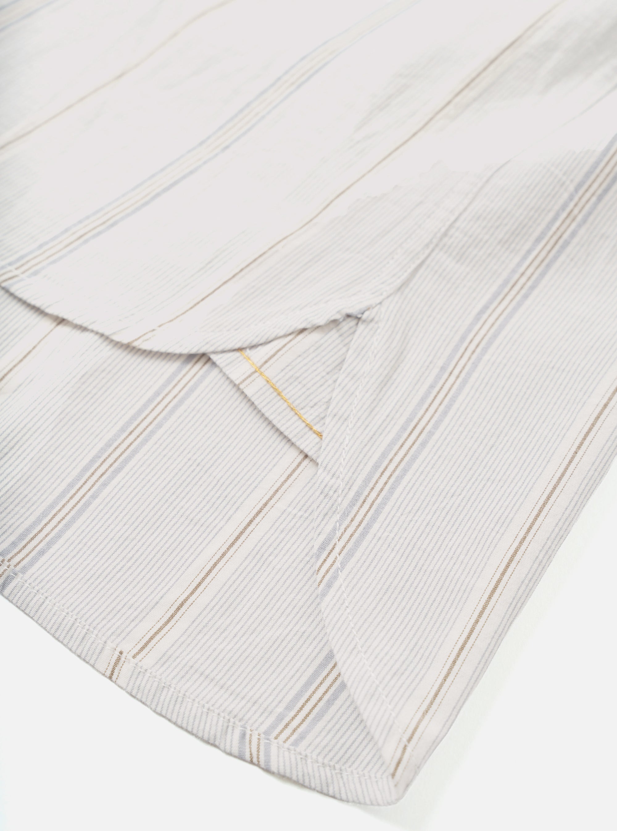Dove Monk Organic Stripe Square Pocket Shirt