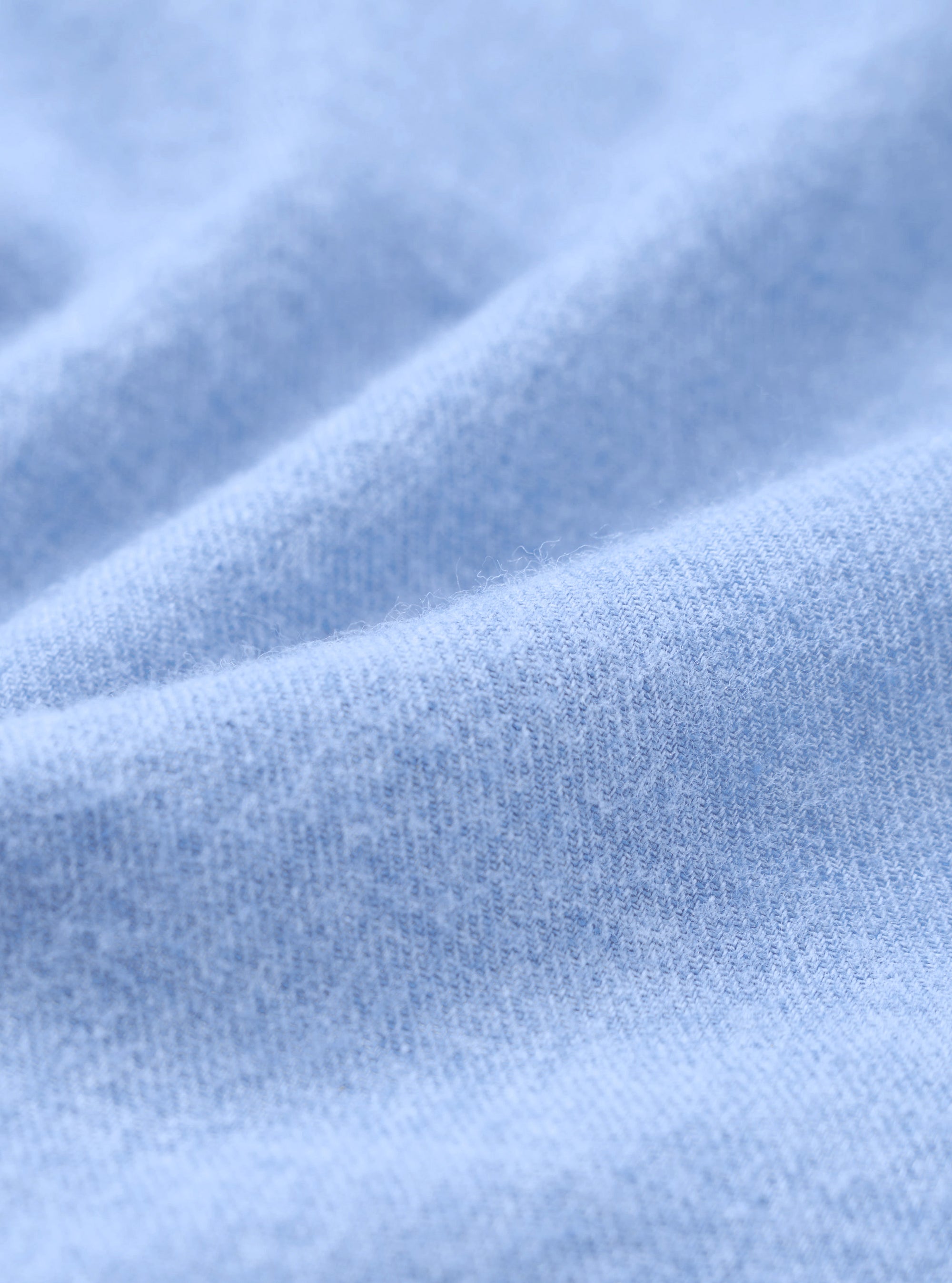 Blue Brushed Flannel Square Pocket Shirt