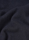 A fabric swatch close-up image showing the texture and deep color of the Dark Navy Robin Wool Mix Lindberg Pant material, filling the frame to feature the high-quality wool blend.