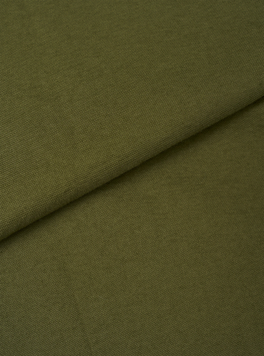 A close-up fabric swatch image displaying the fine weave and soft cotton material of the Olive R.Oxford Lazy Day Shirt, highlighting the earthy olive green shade and fabric detail.