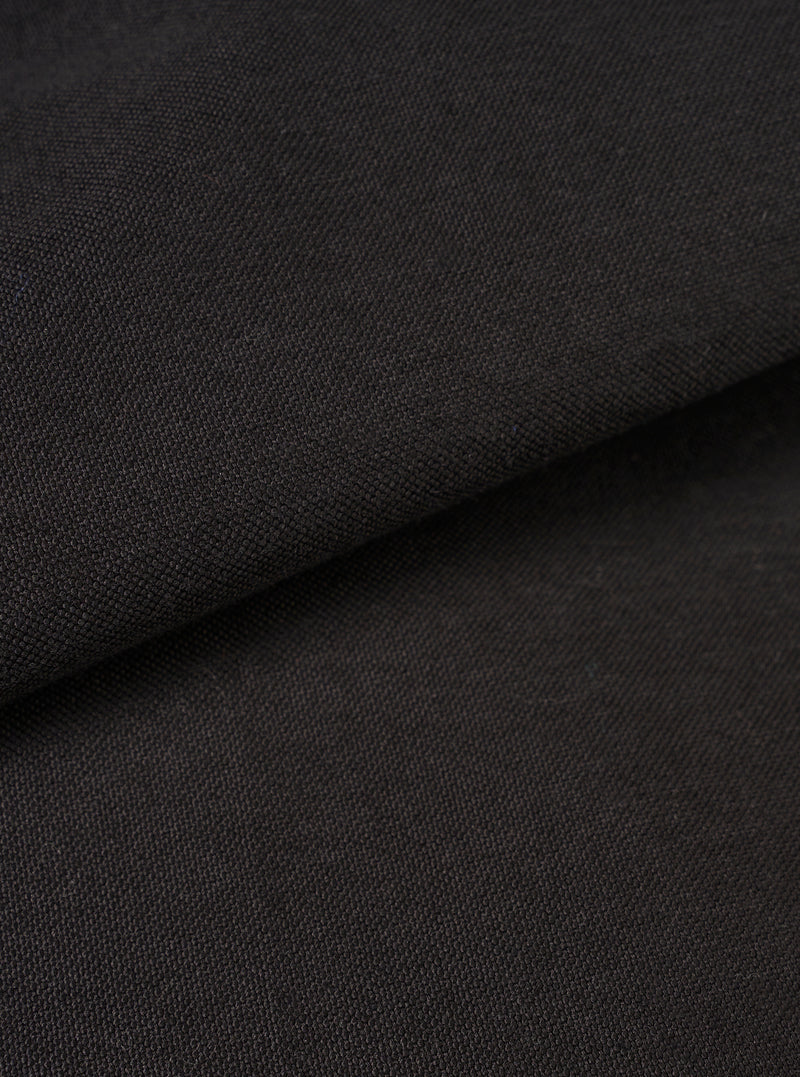 A close-up fabric swatch image showcasing the tight weave and subtle texture of the Black R.Oxford Lucky Shirt, filling the frame to display the deep black cotton fabric quality.