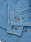 Washed Indigo Recycled Herringbone Attendant Shirt