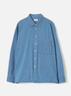 Washed Indigo Recycled Herringbone Lucky Shirt