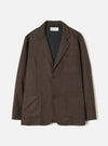 Brown Recycled Italian Tweed Two Button Jacket