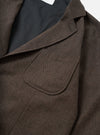 Brown Recycled Italian Tweed Two Button Jacket