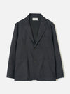 Charcoal Recycled Italian Tweed Two Button Jacket