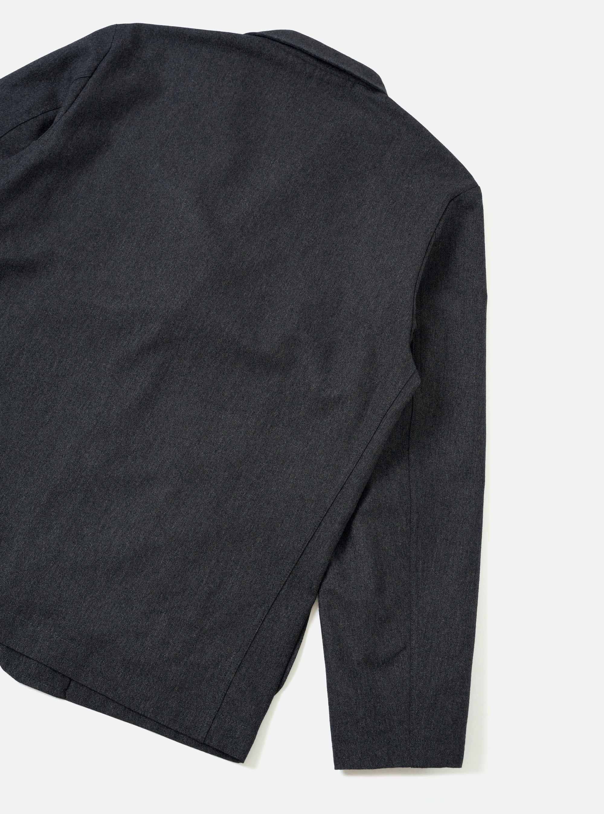 Charcoal Recycled Italian Tweed Two Button Jacket