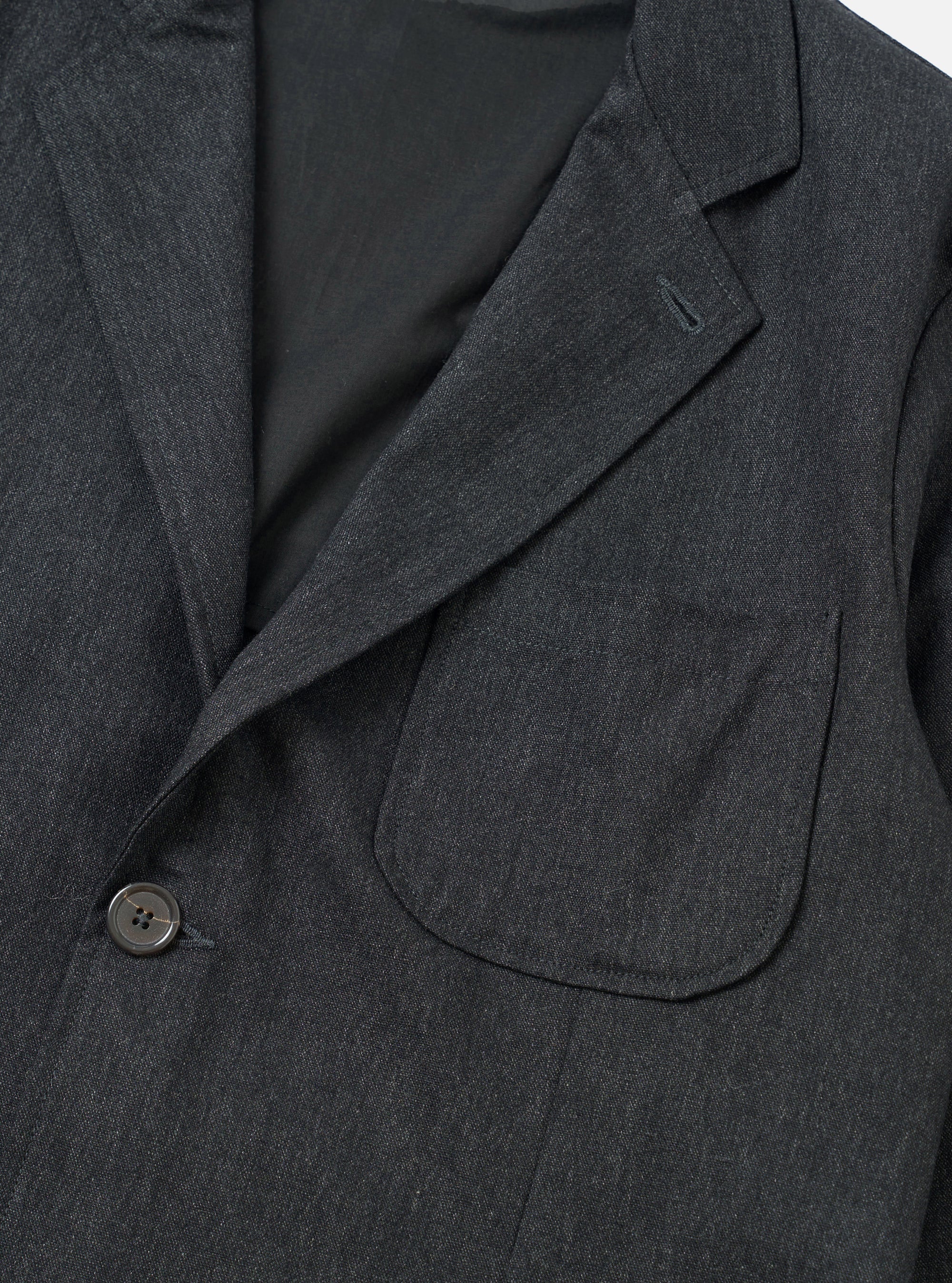 Charcoal Recycled Italian Tweed Two Button Jacket