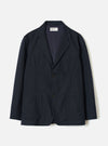 Navy Recycled Italian Tweed Two Button Jacket