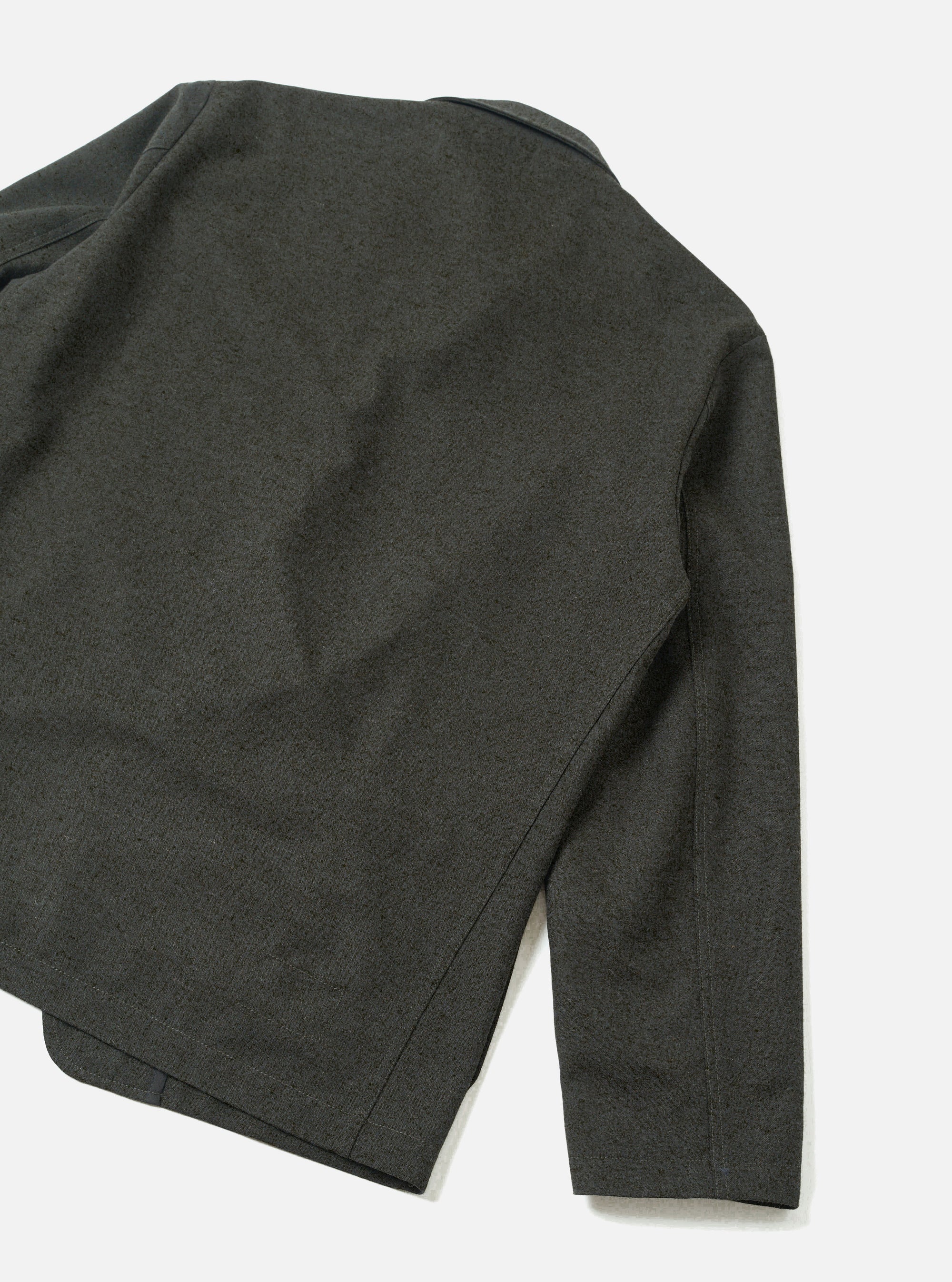 Olive Recycled Italian Tweed Two Button Jacket