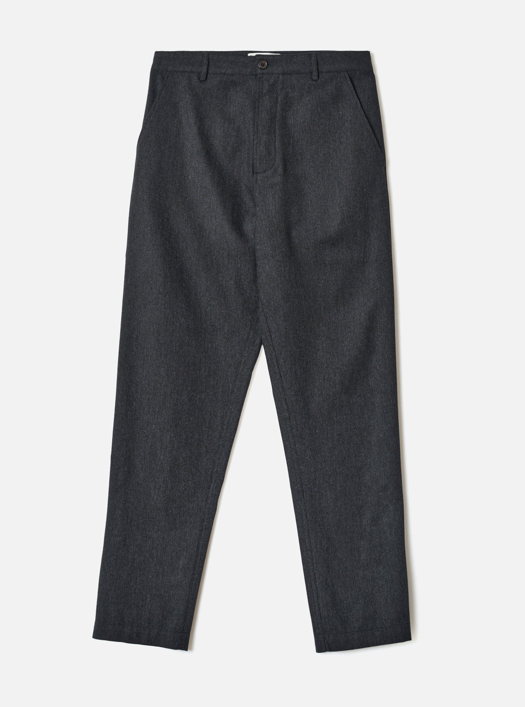 Charcoal Recycled Italian Tweed Military Chino