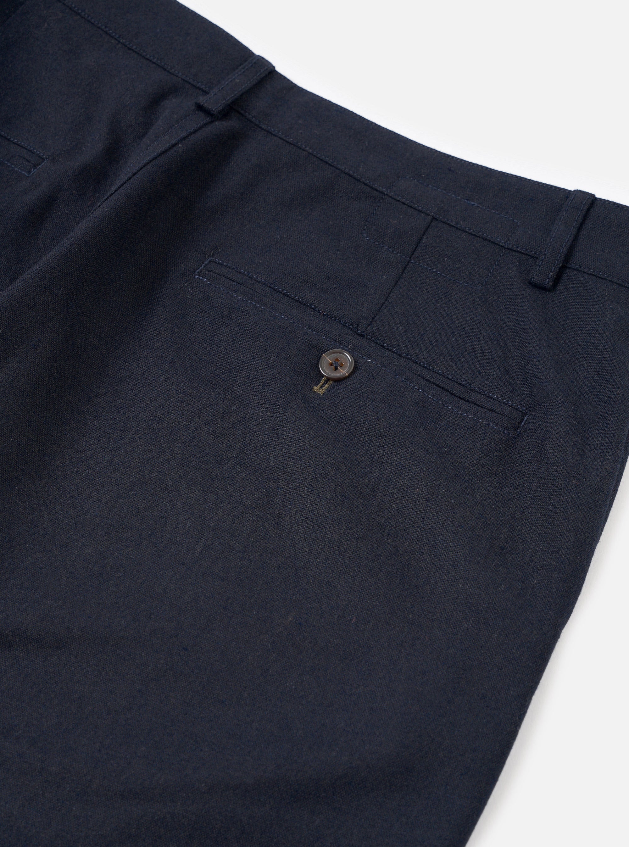 Navy Recycled Italian Tweed Military Chino