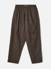 Brown Recycled Italian Tweed Pleated Track Pant